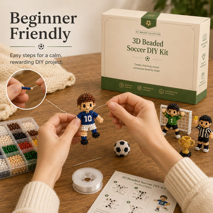 ⚽✨3D Beaded Soccer DIY Kit