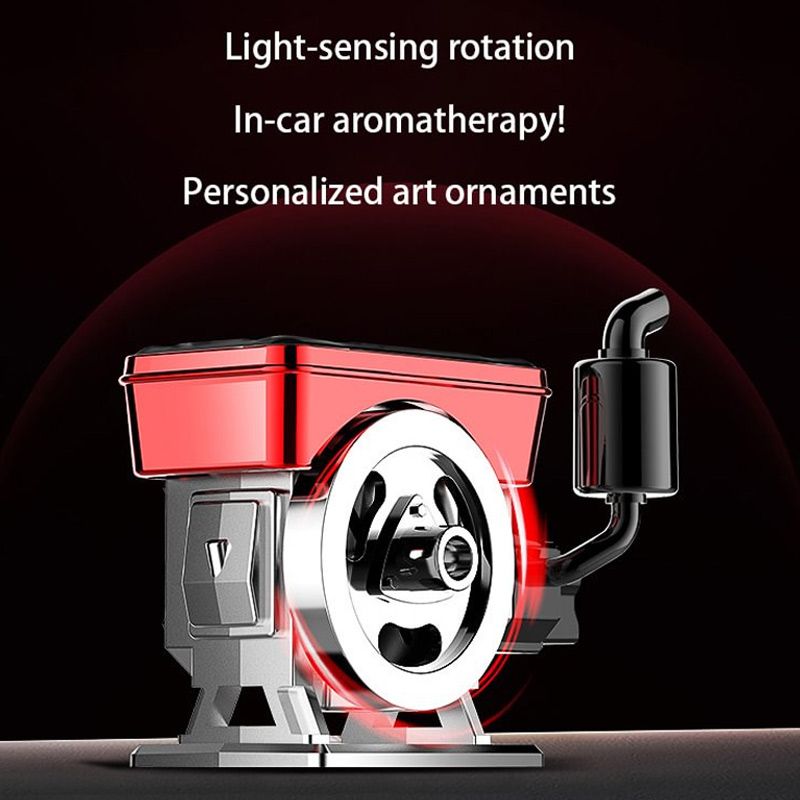 Solar-Powered Auto-Rotating Car Aromatherapy Diffuser