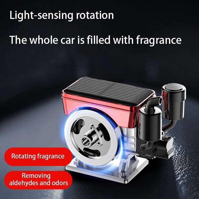Solar-Powered Auto-Rotating Car Aromatherapy Diffuser