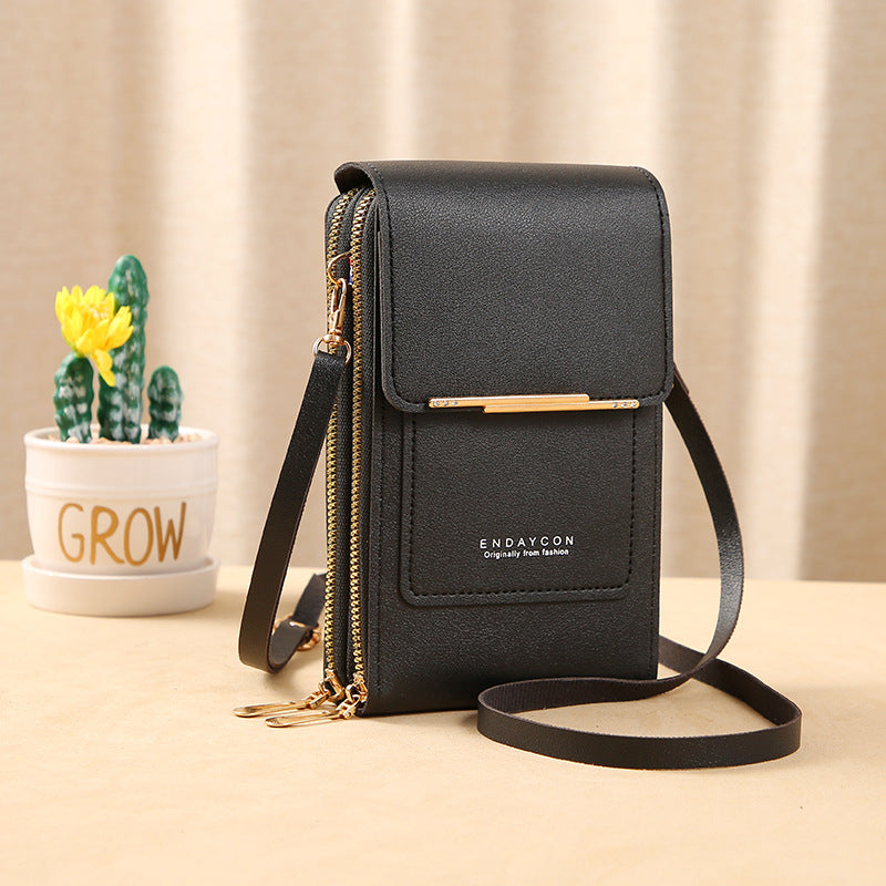 👜📱 Simple and elegant touchscreen phone bag for women, designed to be worn over the shoulder.