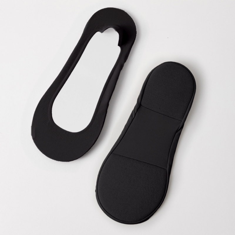 Targeted Arch & Heel Cushioning Ice Silk No-Show Socks for Plantar Fasciitis Relief