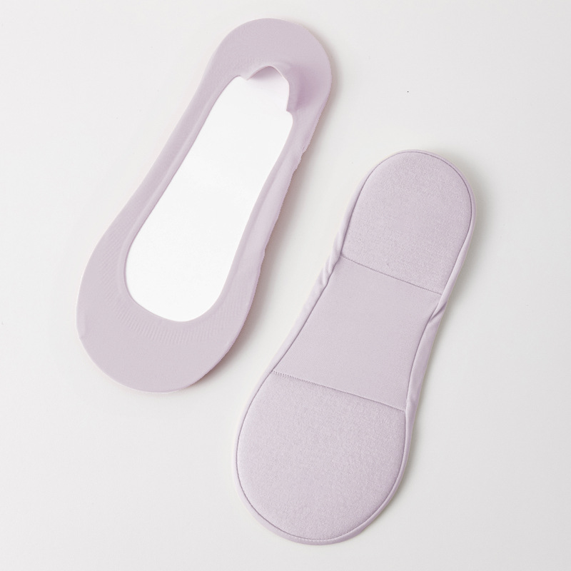 Targeted Arch & Heel Cushioning Ice Silk No-Show Socks for Plantar Fasciitis Relief