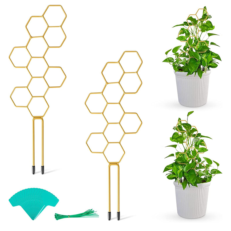 🌿 LIMITED-TIME 50% OFF! ✨ Honeycomb Plant Trellis – Rust-Proof, Stackable, Easy Install 🐝