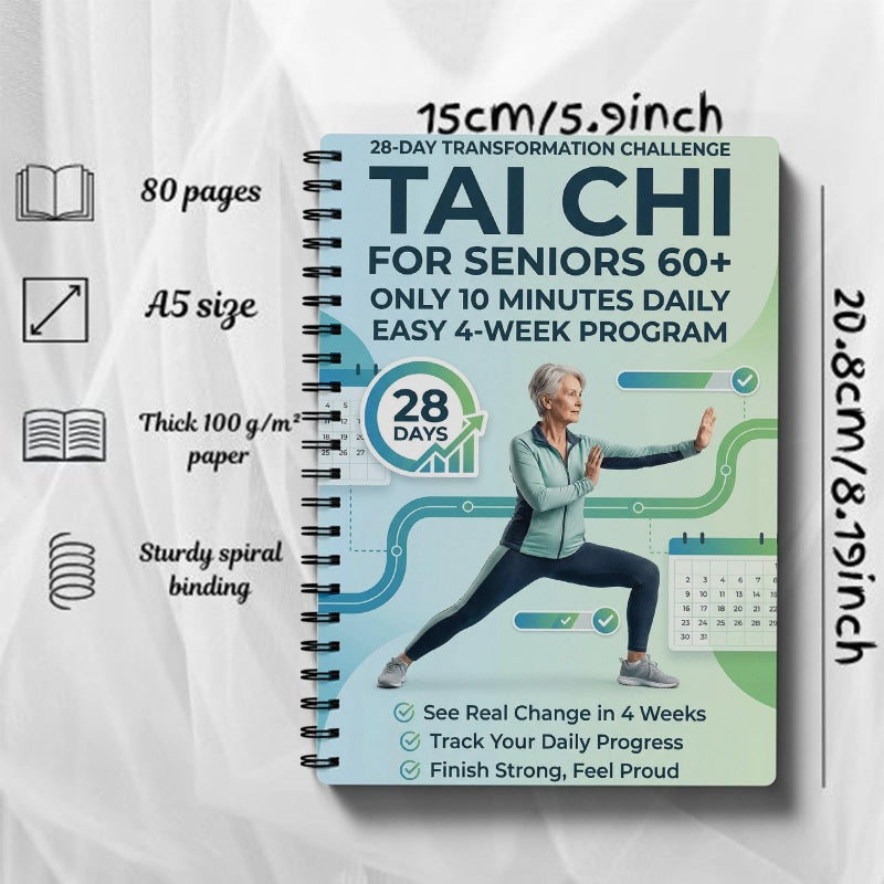 🧘Tai Chi Practice Book for Seniors & Beginners – Gentle, Step‑by‑Step, Wellness‑Focused ✨