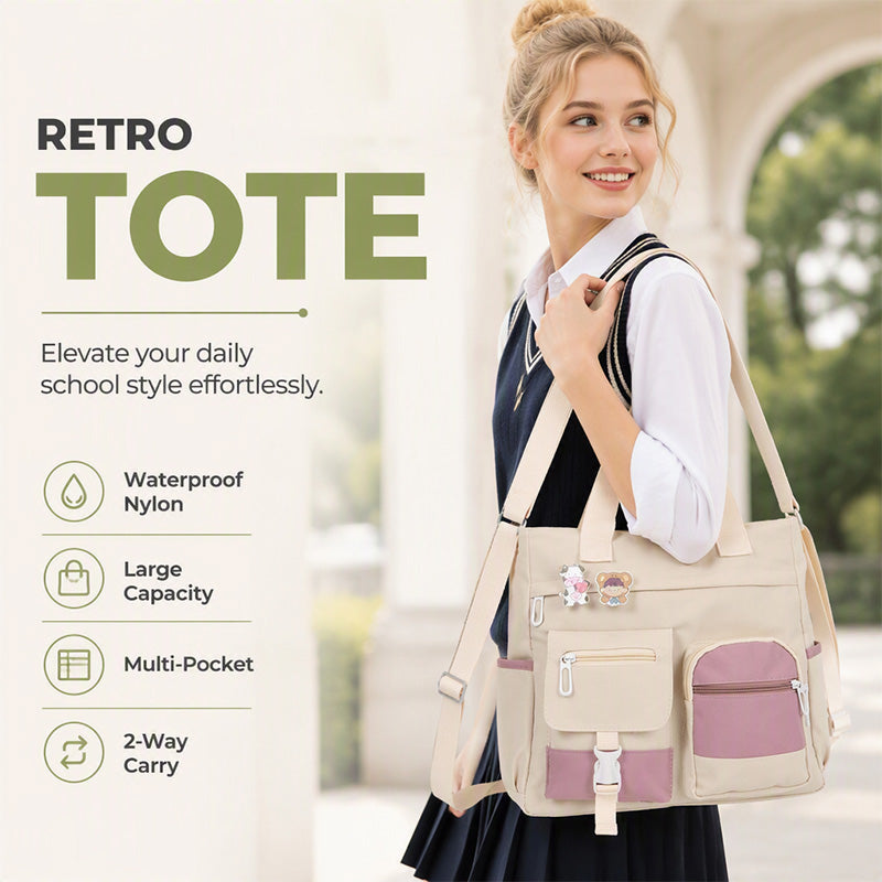 ✨Large Capacity Multi-Pocket Canvas Tote Bag✨