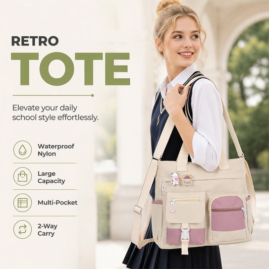 ✨Large Capacity Multi-Pocket Canvas Tote Bag✨
