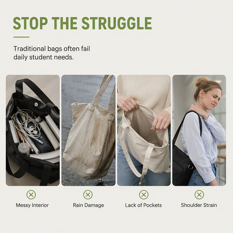 ✨Large Capacity Multi-Pocket Canvas Tote Bag✨