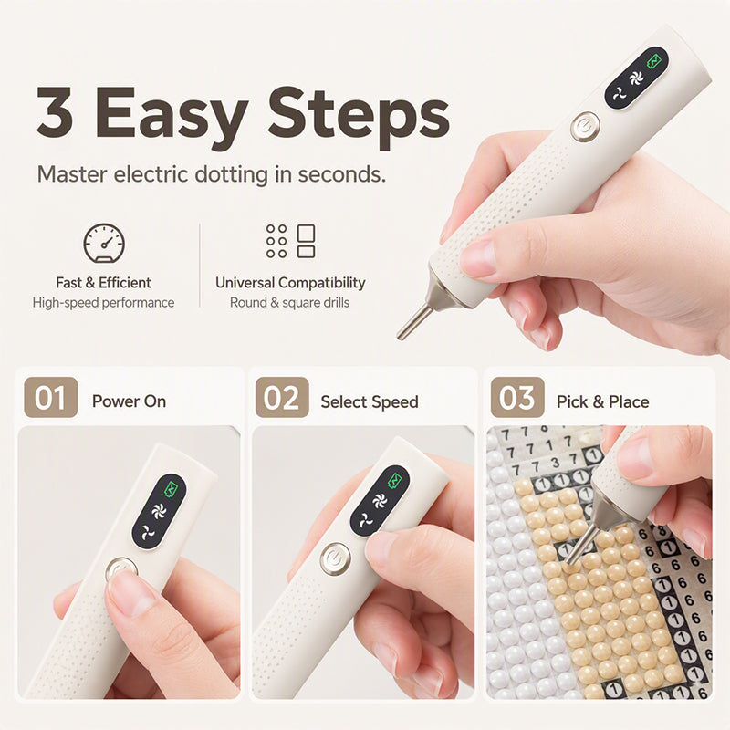 💎Rechargeable Electric Diamond Pen – Precise Comfortable Time‑Saving
