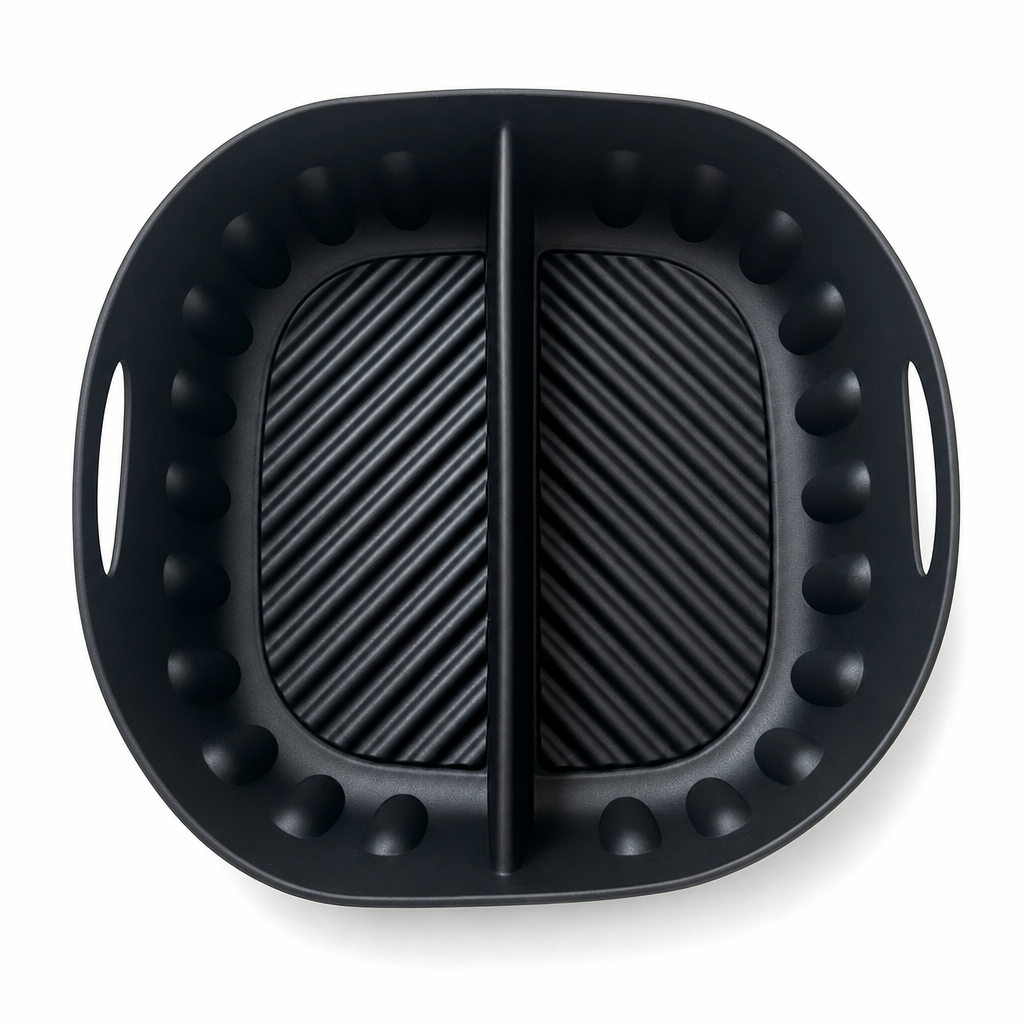 🍳🧁 Reusable Divided Air Fryer Silicone Liner--cuisez deux saveurs en une seule fois
